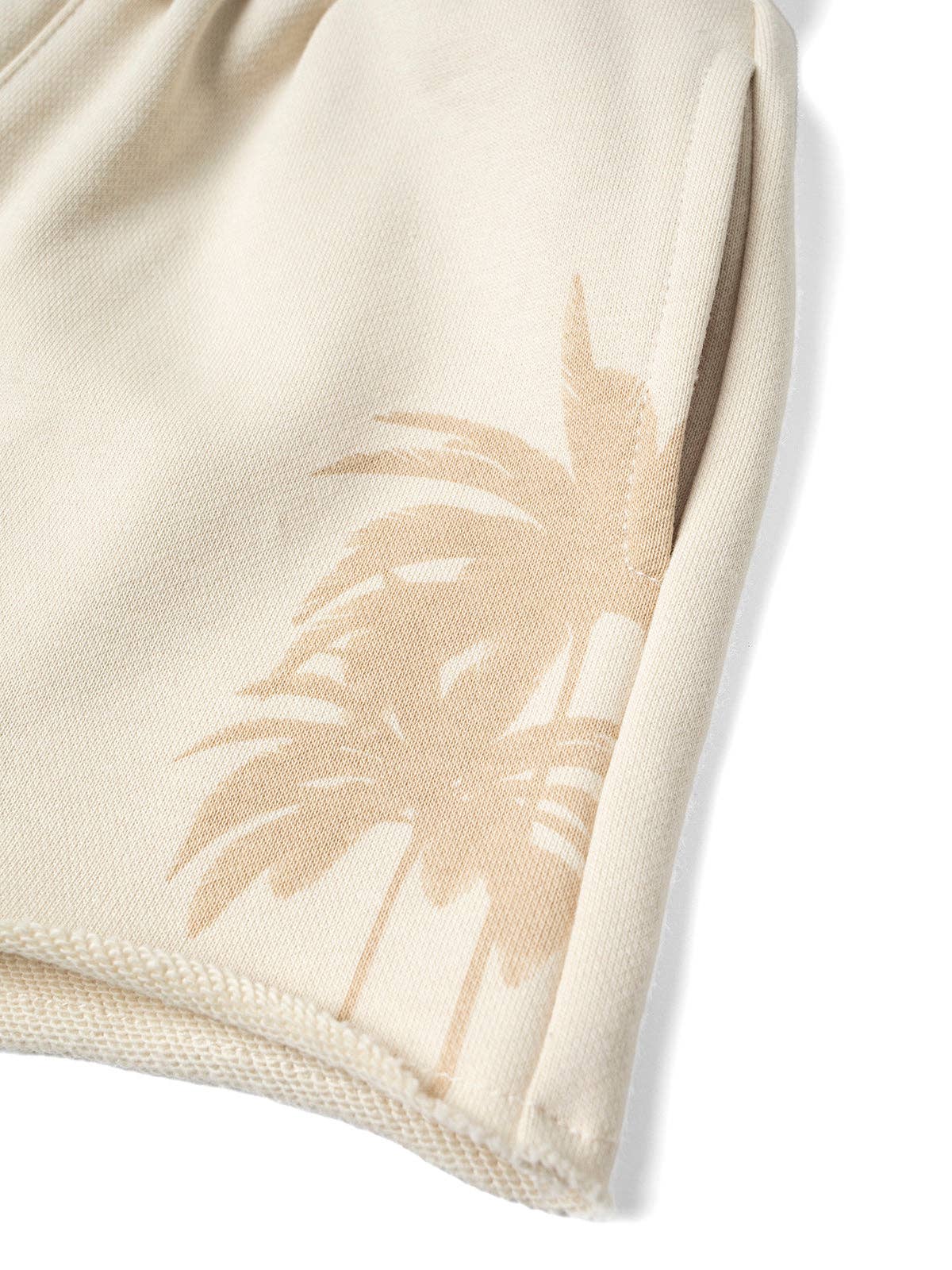 Resort Palm Sweatshort - Cream