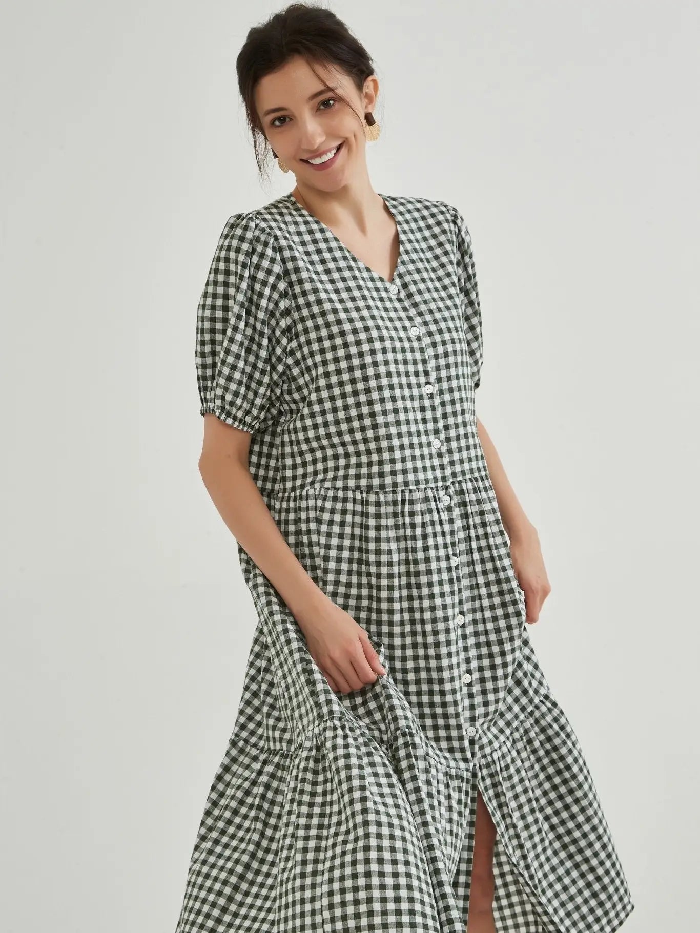 Callie Gingham Dress