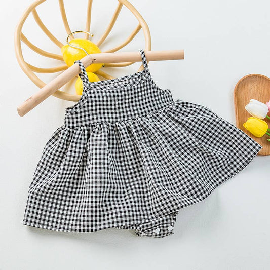 Baby Girl Sling Plaid Dress