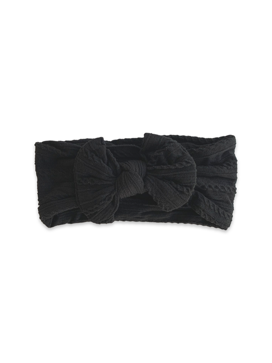 Black Bow Baby Headband