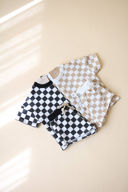 Checker Short Set: Black / NB