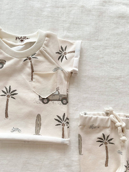 cars & palm trees baby  t-shirt