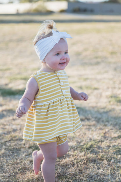 White Bow Baby Headband