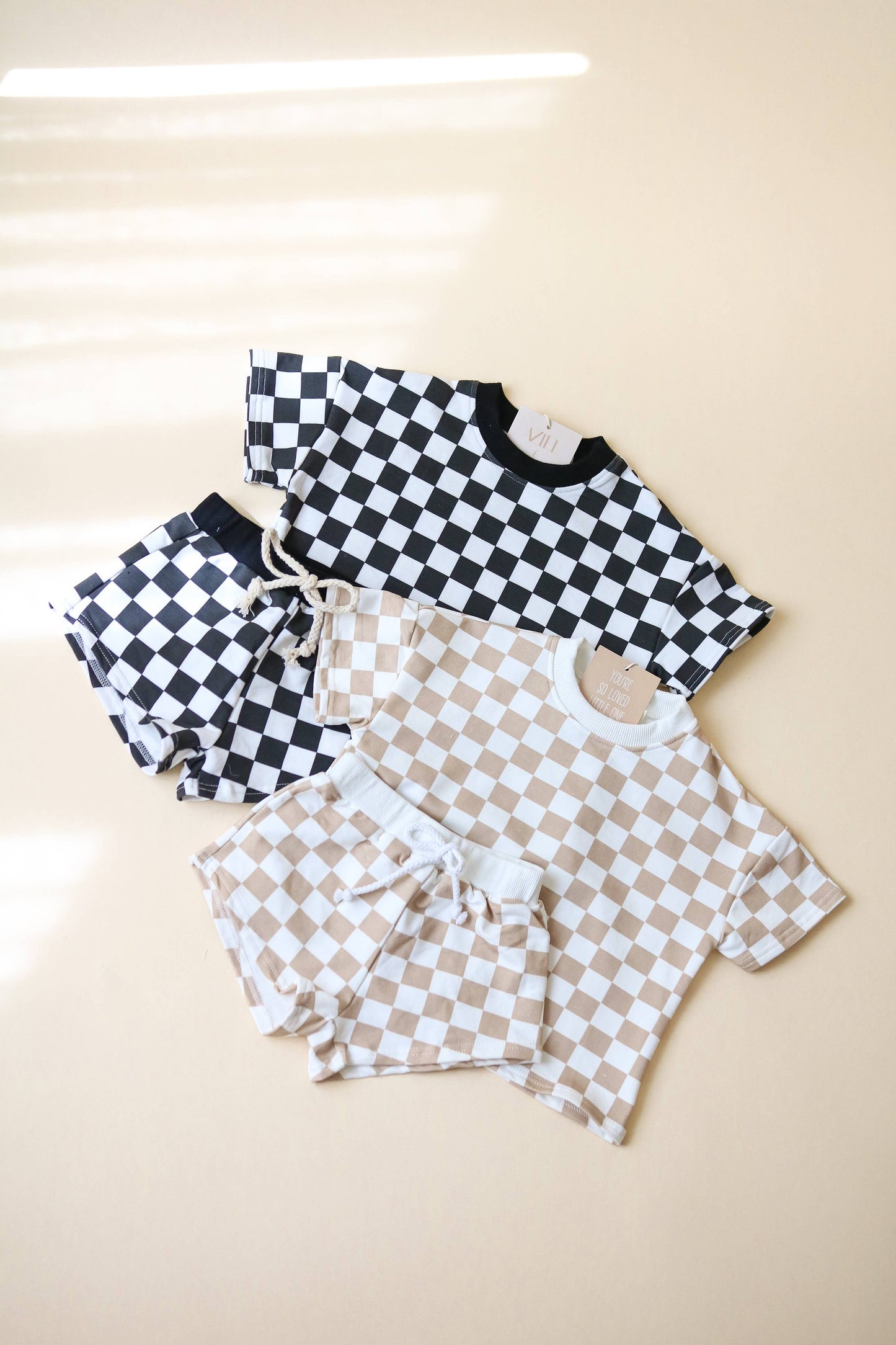 Checker Short Set: Black / NB