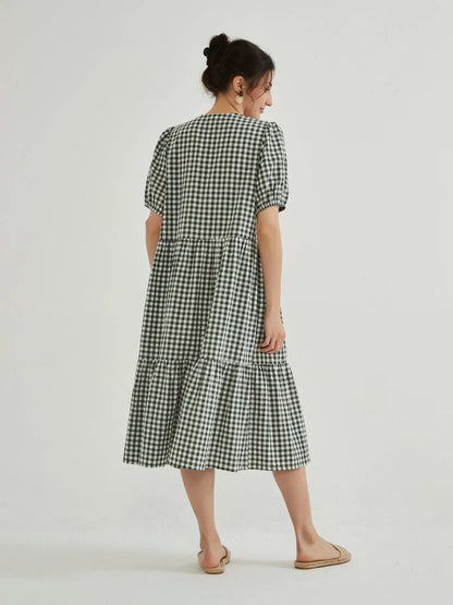 Callie Gingham Dress