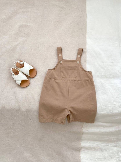 Cass Brown Cotton Overalls