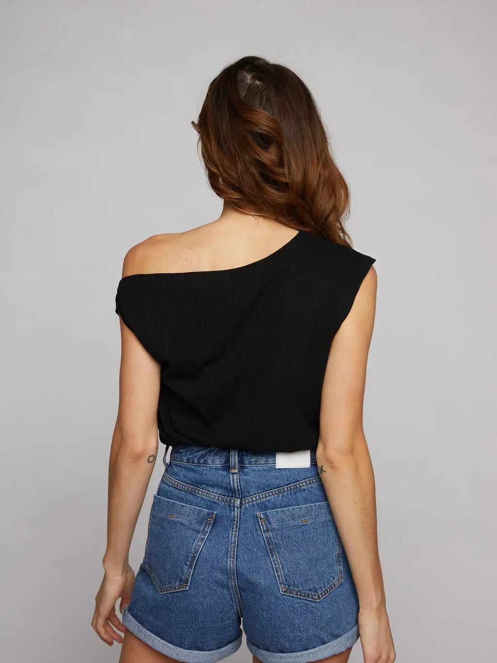 Drop Shoulder Top - Black