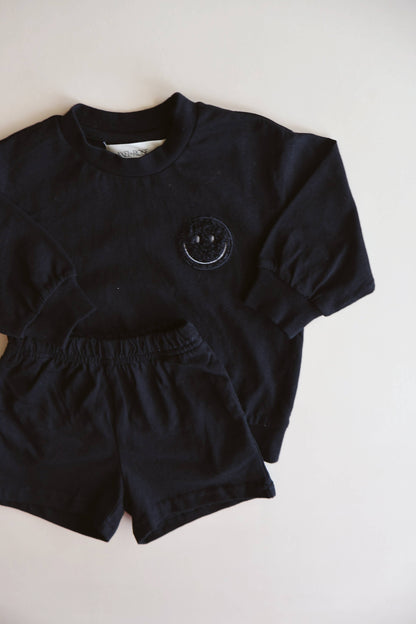 Sherpa Smiley Sweat Short Set