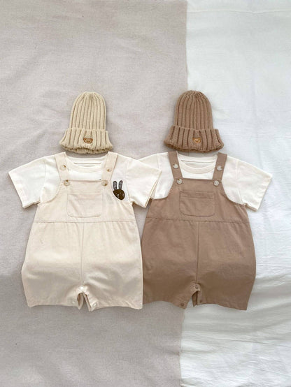 Cass Brown Cotton Overalls