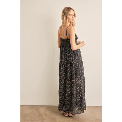 Floral Smock Back Cami Maxi Dress